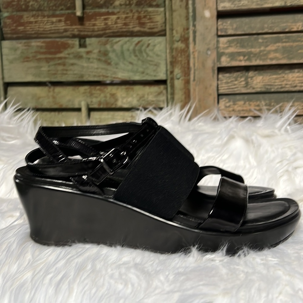 Dansko Sandals Womens Sz 37 / US 6.5-7 Addison Black Strappy Patent Leather Shoe - Picture 5 of 9